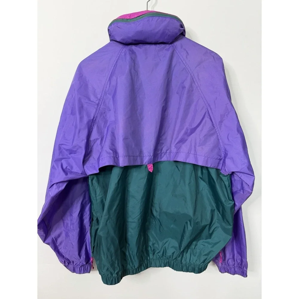 Vintage 90s Dunbrooke Windbreaker Jacket Men's L XL Purple‎ Teal Colorblock Y2K